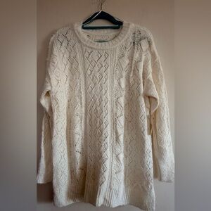 Pilcro Textured Cream Sweater